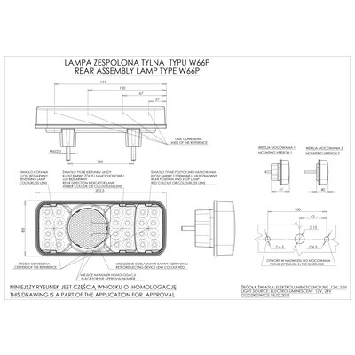 LEDLİ STOP LAMBASI (SAĞ) 12-24V E BELGELİ STOP/PARK/SİNYAL/GERİ VİTES  