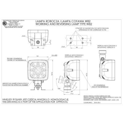 12 LEDLİ ÇALIŞMA LAMBASI BEYAZ (DAĞINIK IŞIK) 12-24 V E BELGELİ